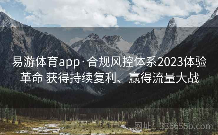 易游体育app·合规风控体系2023体验革命 获得持续复利、赢得流量大战