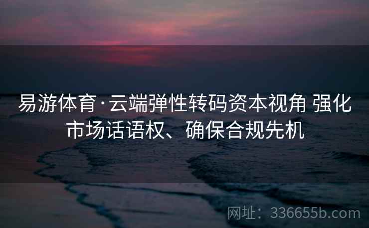 易游体育·云端弹性转码资本视角 强化市场话语权、确保合规先机