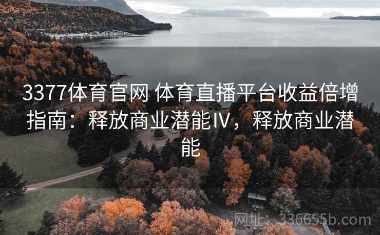3377体育官网 体育直播平台收益倍增指南：释放商业潜能Ⅳ，释放商业潜能