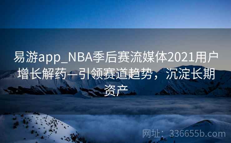 易游app_NBA季后赛流媒体2021用户增长解药—引领赛道趋势，沉淀长期资产
