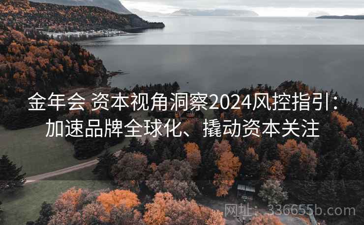 金年会 资本视角洞察2024风控指引：加速品牌全球化、撬动资本关注