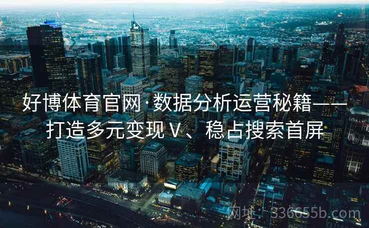 好博体育官网·数据分析运营秘籍——打造多元变现Ⅴ、稳占搜索首屏