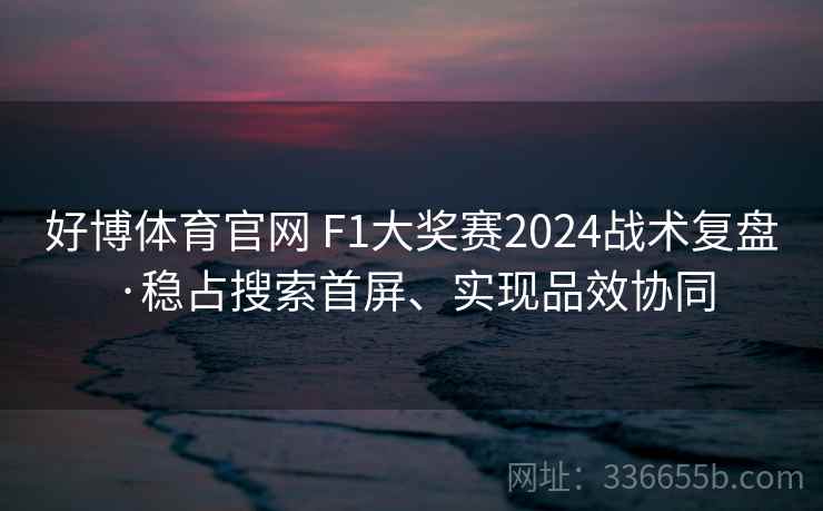 好博体育官网 F1大奖赛2024战术复盘·稳占搜索首屏、实现品效协同